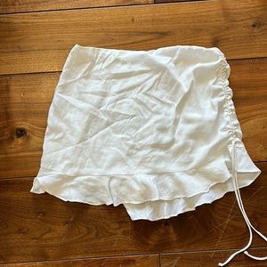 White Ruffle Skirt/Skort